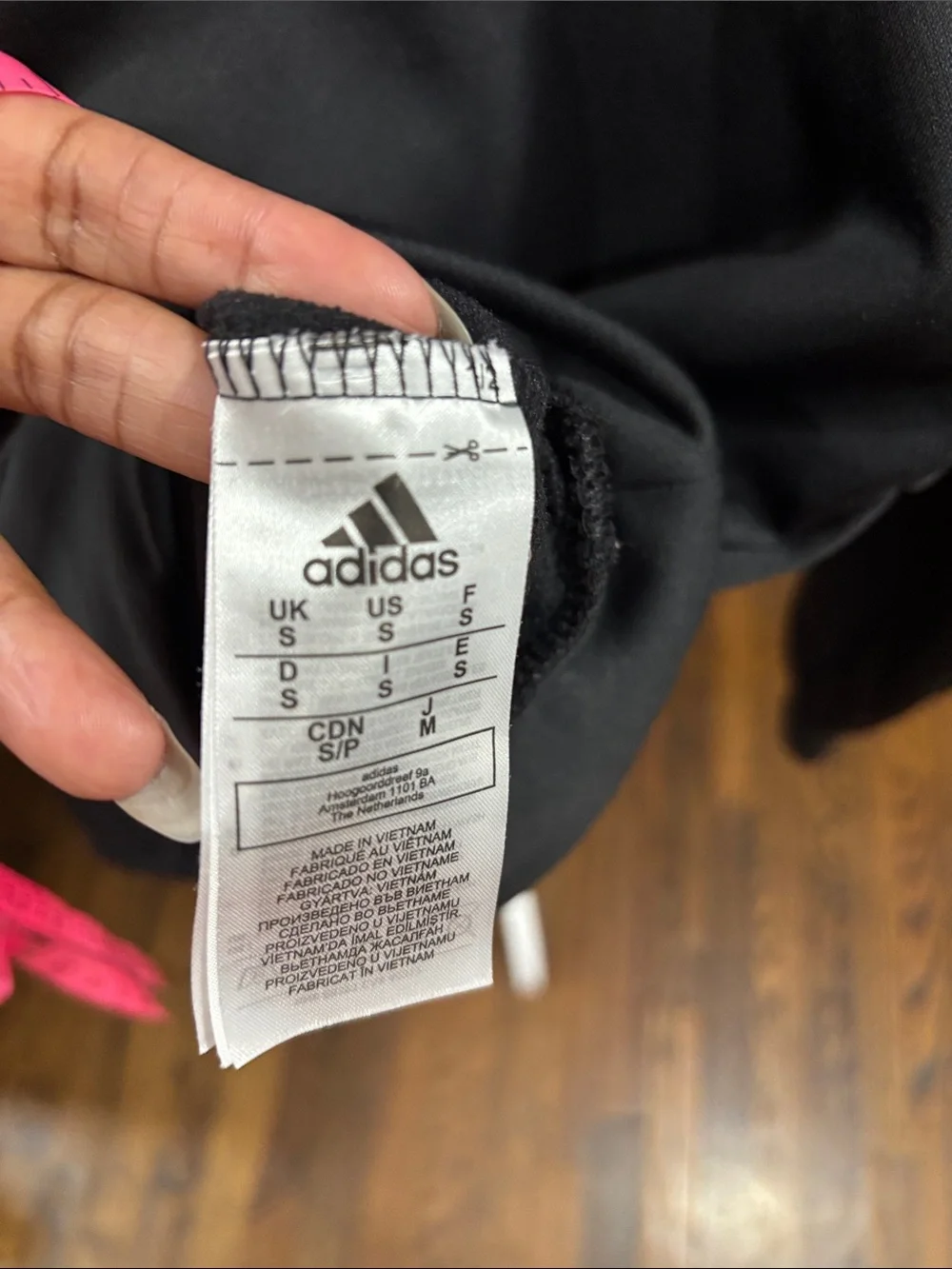 Adidas Black Crewneck Hoodie with Gray Logo size S